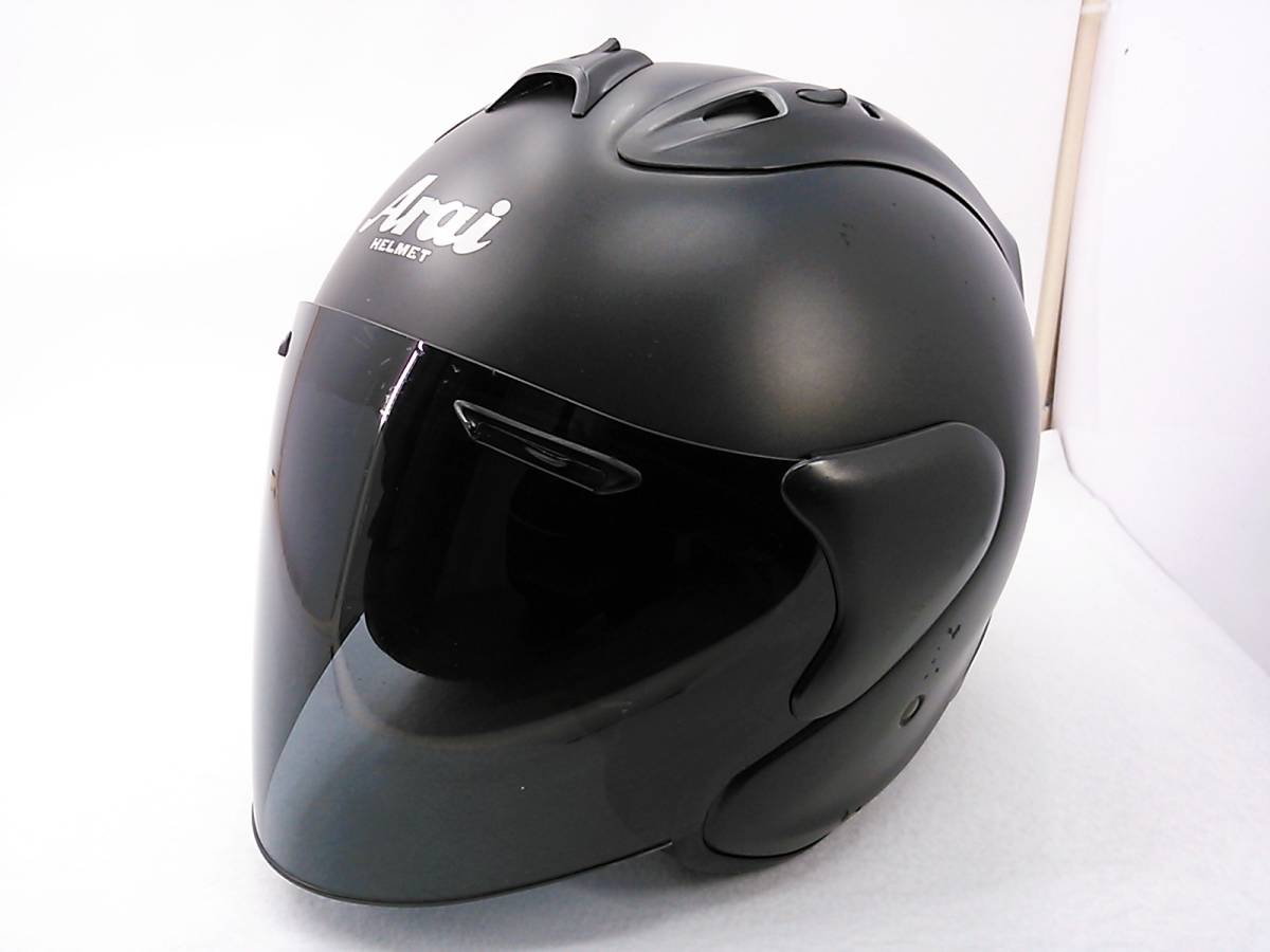 【送料無料】Arai アライ SZ-Ram4 FLAT BLACK フラットブラック XLサイズ スモークシールド付き ジェットヘルメット_画像1