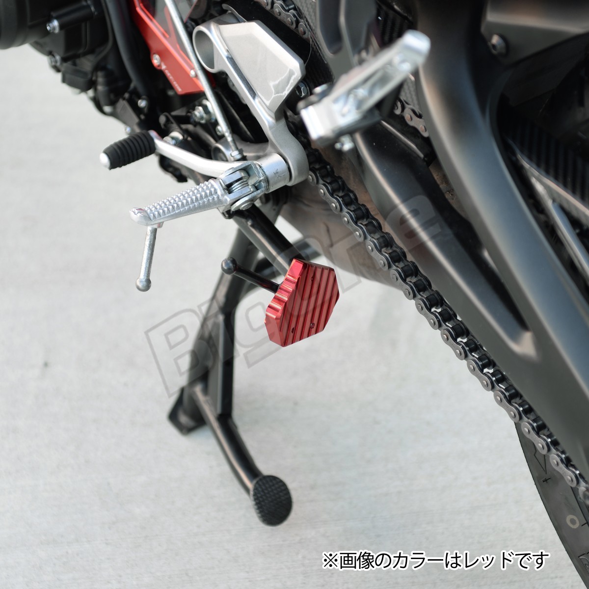 BigOne 停車時の安定度UP MT-09 MT-09 TRACER トレーサー900 XSR900 MT-09 ABS サイド スタンド エンド プレート チタンカラー_画像6