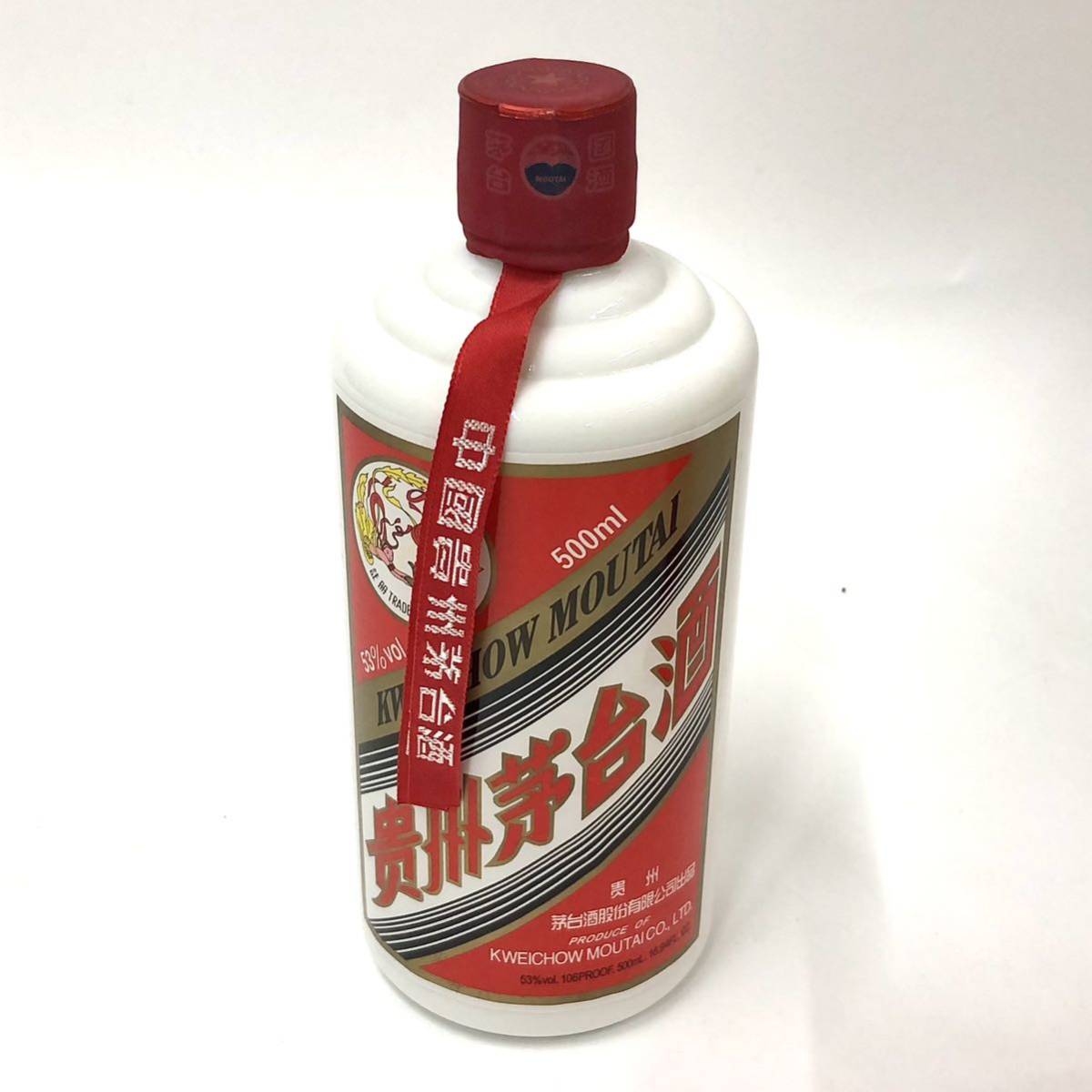 N-74 マオタイ MOUTAI 酒 中国 貴州茅台酒 箱付き ミニグラスセット付き 500ml 53度 未開栓 マオタイシュ 天女ラベル KWEICHOW _画像2