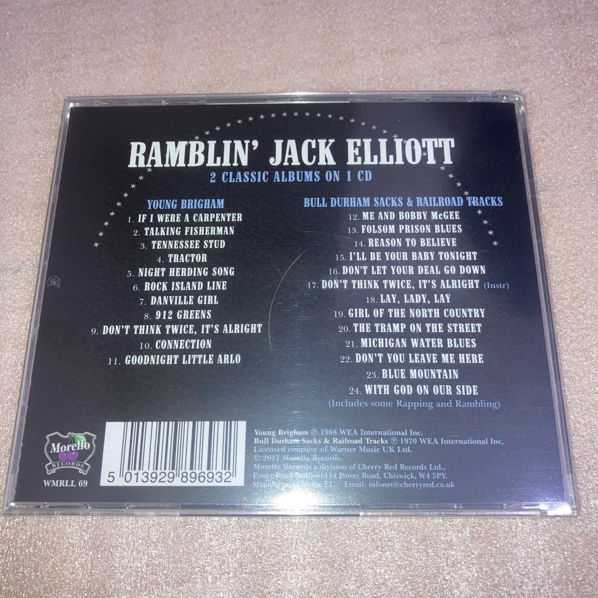 FOLK/RAMBLIN’ JACK ELLIOTT/Young Brigham/1969/Bull Durham Sacks & Railroad Tracks/1970の画像2