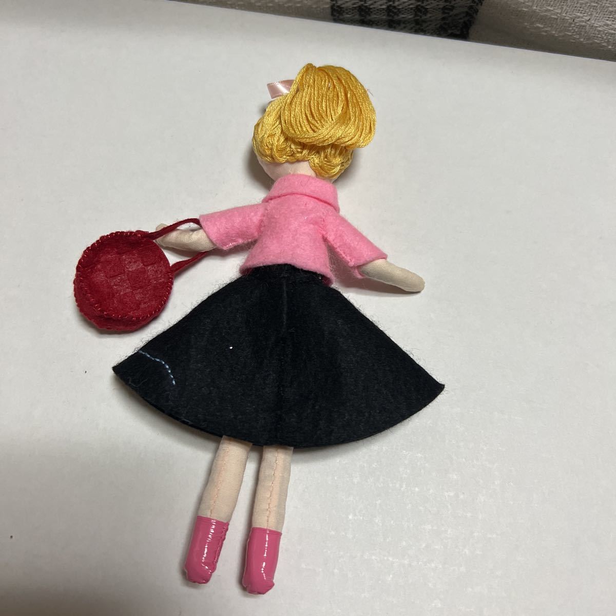 レトロ　人形　宇山　あゆみ　キッド　ハンドメイド　人形　手作り人形　プードル_画像2