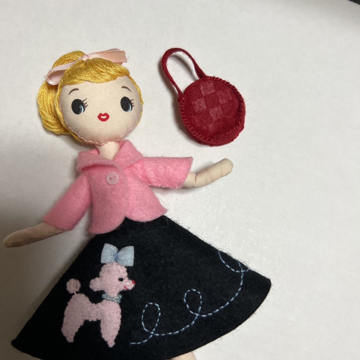 レトロ　人形　宇山　あゆみ　キッド　ハンドメイド　人形　手作り人形　プードル_画像3