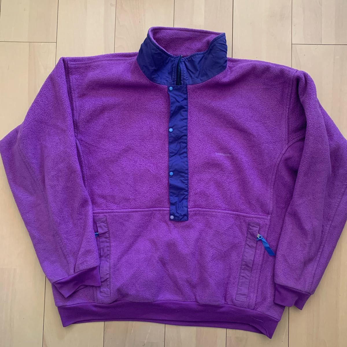 90s【Patagonia】USA製 Half-Zip Fleece jacket パタゴニア プルオーバー フリースジャケット XL パープル style 25110 S1 ハーフジップ