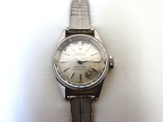 QUEEN SEIKO Queen Seiko 23 stone hand winding wristwatch lady's antique  operation goods : Real Yahoo auction salling