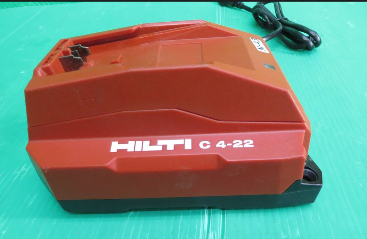 N-43#HILTI Hill ti charger C4-22 + charger adaptor IC CDM-22 2 point set used 