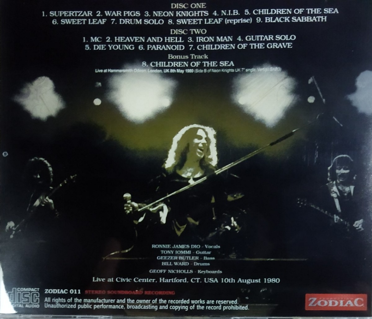 Black Sabbath '80 Soundboard Live USA ブラック・サバス