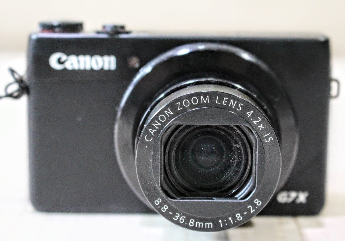 【動作品】Canon PowerShot G7X Mark 8.8-36.8mm 1:1.8-2.8 コンパクトデジタルカメラ ブラック キャノン デジカメ 充電器付属 7KT177-60_画像2