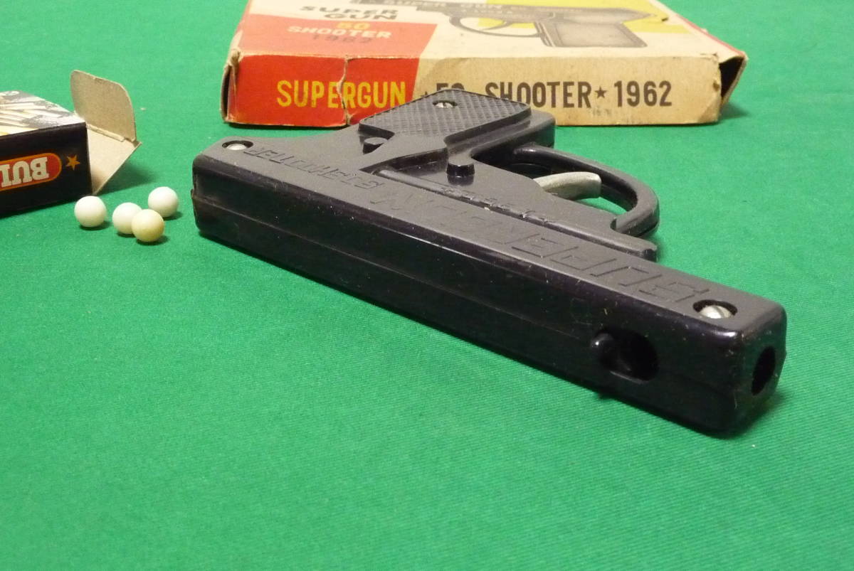 1893 絶版　プラ弾ピストル 「 ＳＵＰＥＲ　ＧＵＮ 　５０. ＳＨＯＯＴＥＲ　１９６２　 （ 日本製 ） 」 昭和レトロ　　_画像3