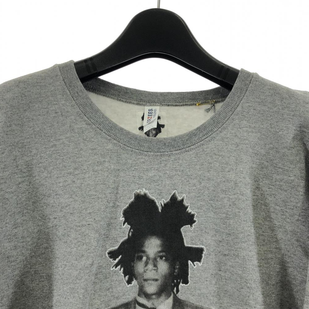 【中古】WACKO MARIA JEAN-MICHEL BASQUIAT CREW NECK SWEAT SHIRT グレー サイズL ワコマリア[240017599661]_画像8