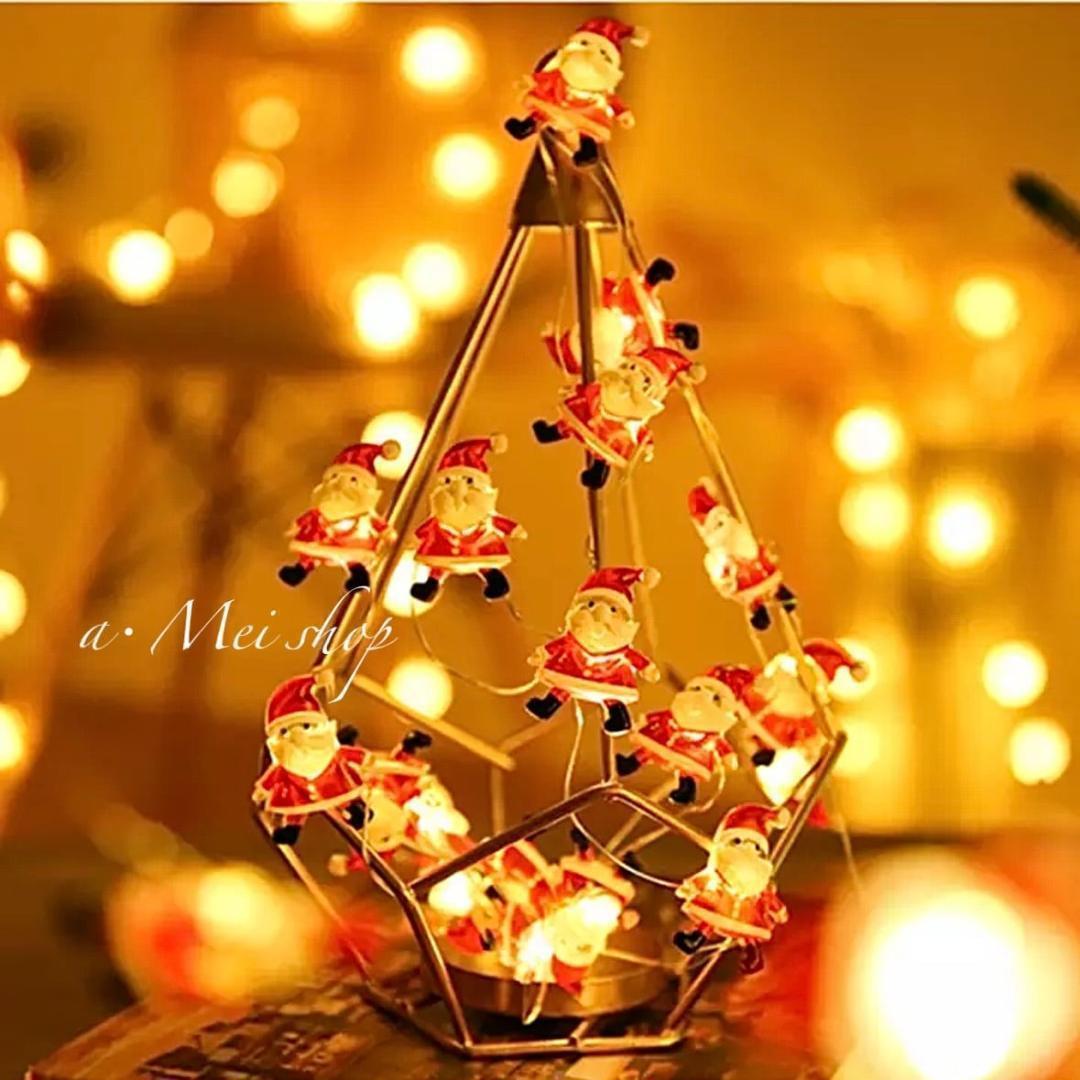 LED オーナメント サンタ クリスマス 飾り ライト 電池式 クリスマスツリー_画像3