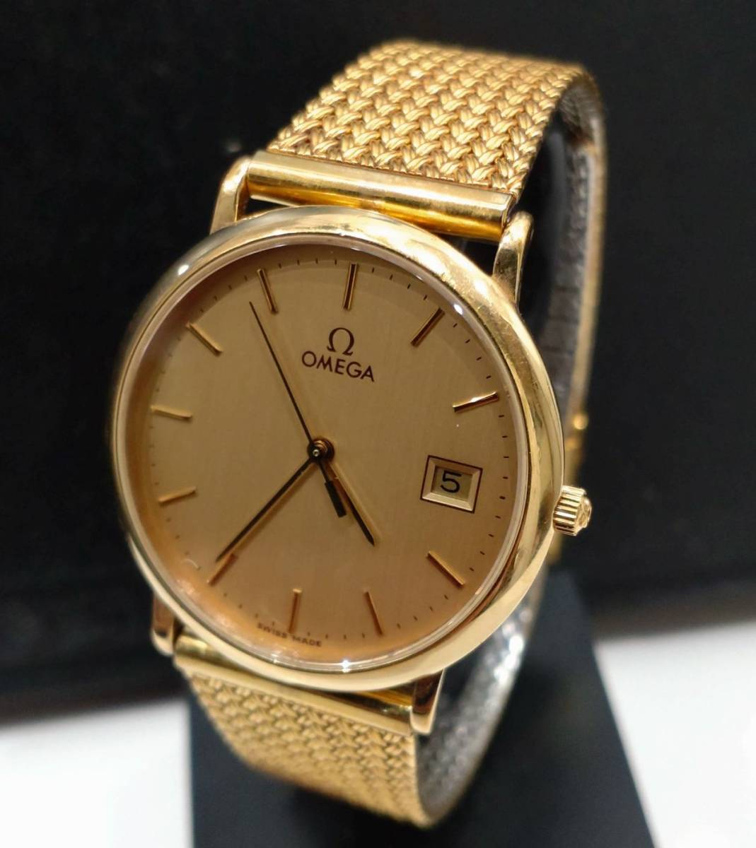 ✨OMEGA✨オメガ✨デビル✨クォーツ✨ゴールド色✨腕時計✨ 確実 ✨OMEGA✨オメガ✨デビル✨クォーツ✨ゴールド色✨腕時計✨ 確実