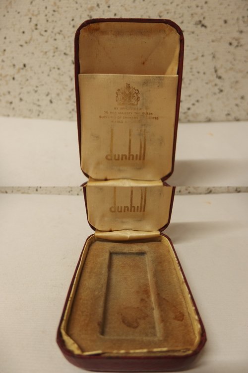 1230163a【dunhill ダンヒル ゴールド ガスライター ケース入】ジャンク品（ガス漏れアリ）6.4×2.3×1.2cm程度_画像9