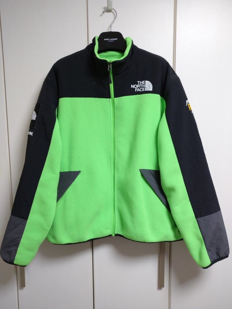 シュプリーム ノースフェイス Supreme x THE NORTH FACE フリースジャケット フリースジャンパー グリーン ブラック L NA71904I ZEIIOAKKの画像1