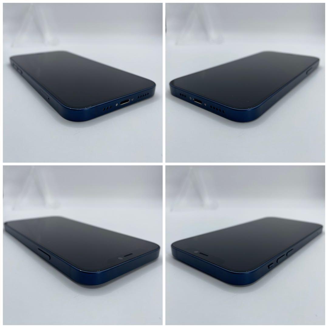 美品 iPhone 12 ブルー 64 GB 完動品 本体【送料無料】バッテリー新品交換済容量100% 豪華おまけ付 SIMフリー