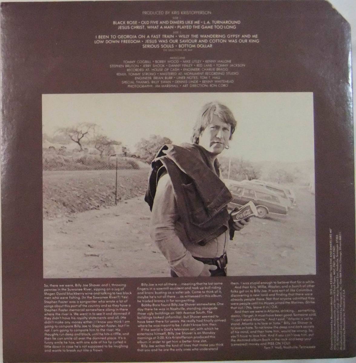 Billy Joe Shaver / Old Five And Dimers Like Me / '78US Monument / Reissue / カントリー系SSW名盤の画像2