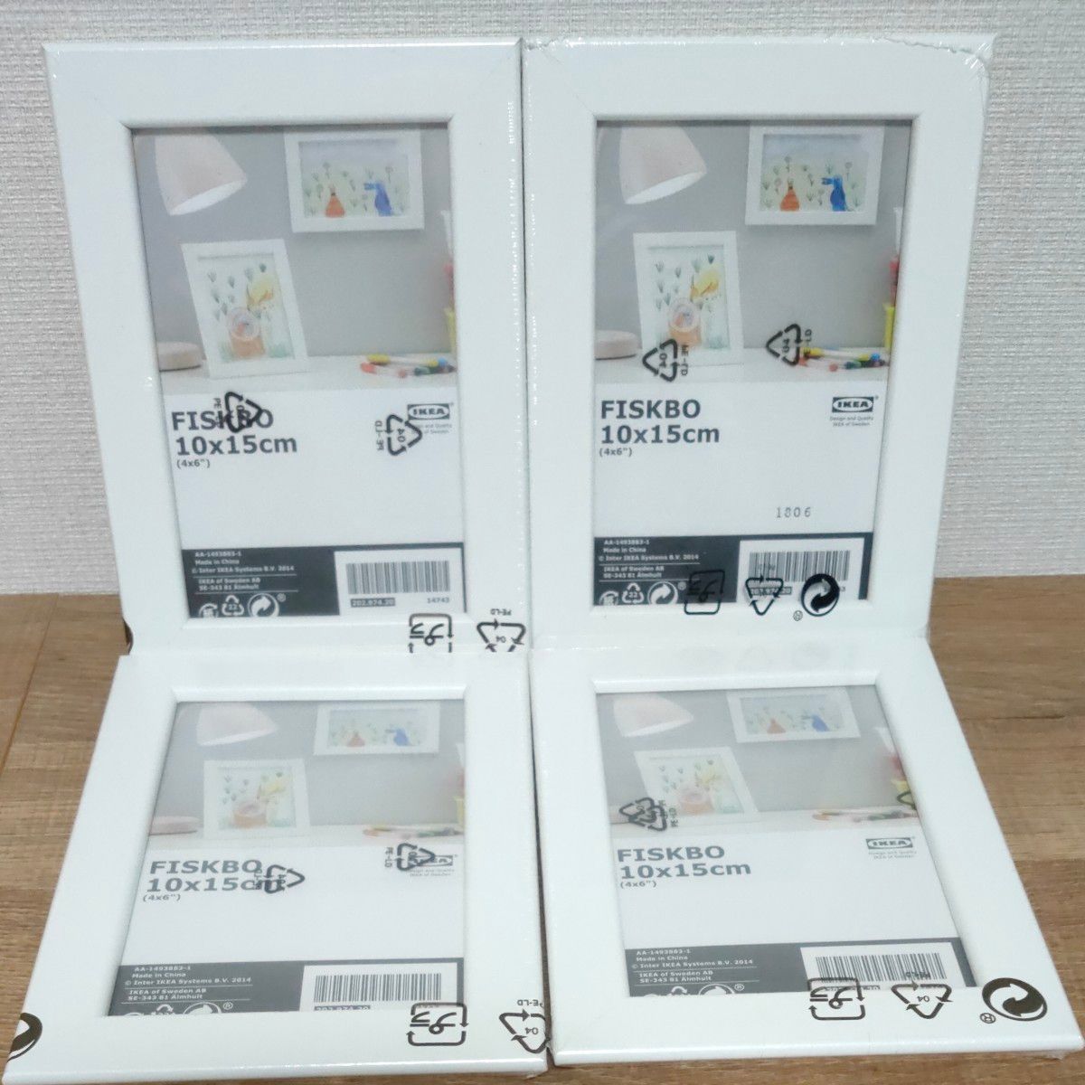 IKEA フォトスタンド　白　４枚セット　FISKBO 写真立て