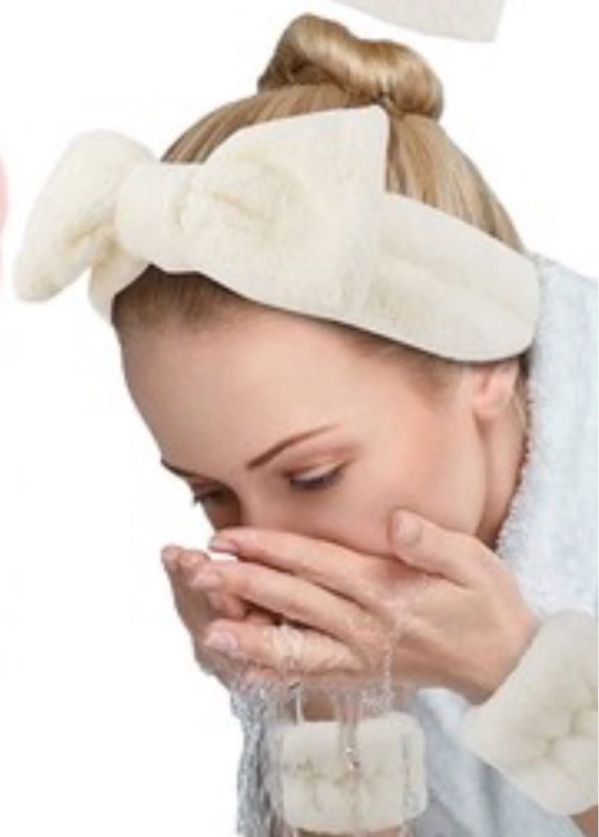 洗顔用 吸水 ヘアバンド リストバンド - 基礎化粧品