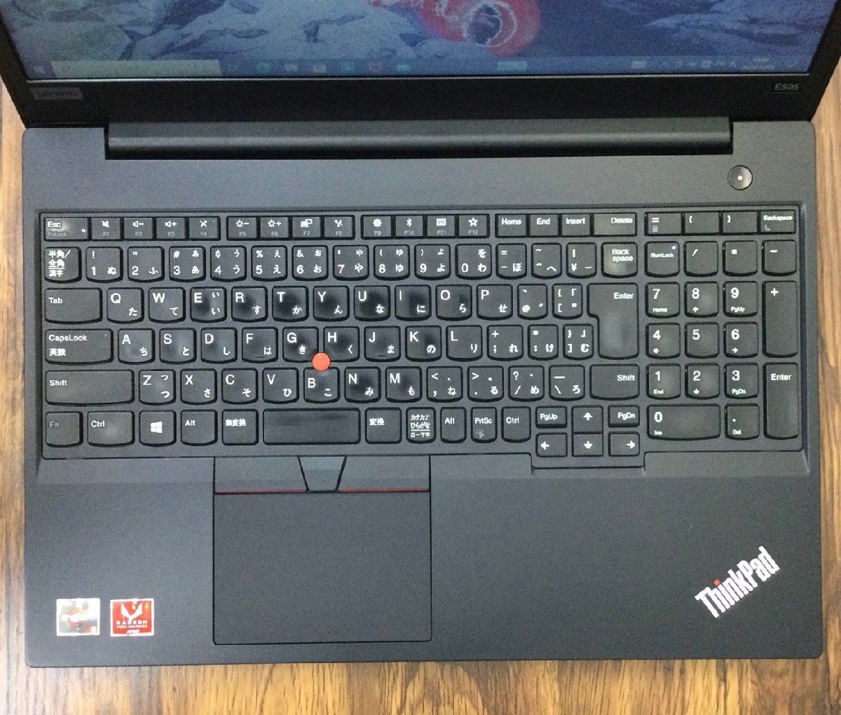 1円～ ●LENOVO THINKPAD E595 / Ryzen 5 3500U (2.10GHz) / メモリ 8GB / NVMe SSD 128GB / 15.6型 HD (1366×768) / Windows10 Pro 64bit_画像6