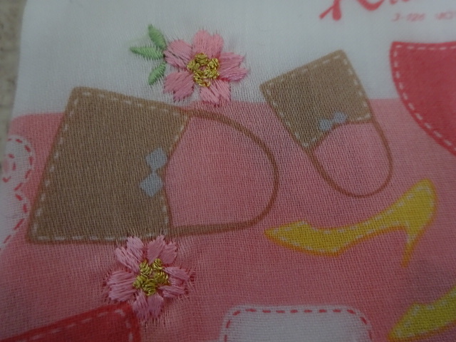 Kitamura Kitamura Yokohama limitation handkerchie cotton 100% made in Japan embroidery 