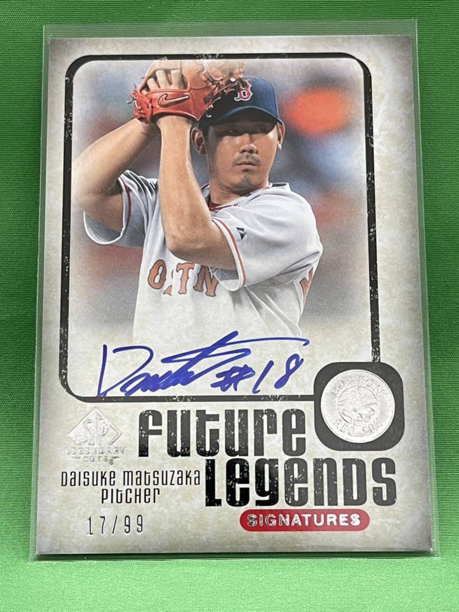 MLB　ボストン・レッドソックス　松坂大輔　直筆サインカード　２００８　UPPER DECK　９９枚限定　プロ野球　④_画像1