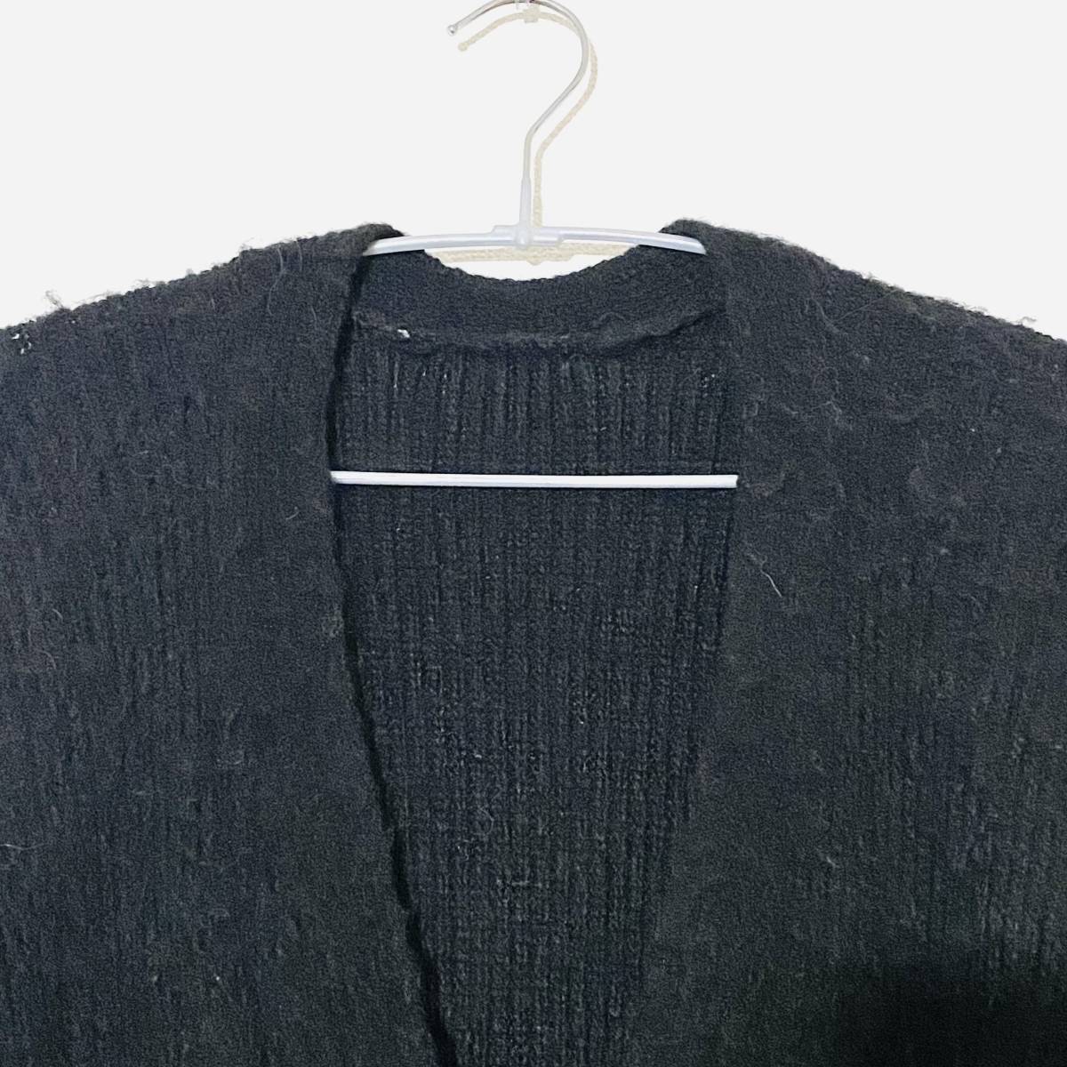 【中古】MAISON SPECIAL ニット カーディガン ブラック FREE ウール混 メゾンスペシャル KNIT CARDIGAN BLACK 21212365115_画像3