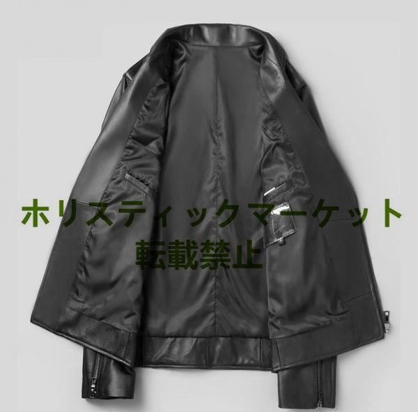 男性L-4XL 本革 ライダースジャケット メンズ リアルレザーコート 革ジャン バイク ラム革 格好いい 防寒 秋冬 スタイリッシュ