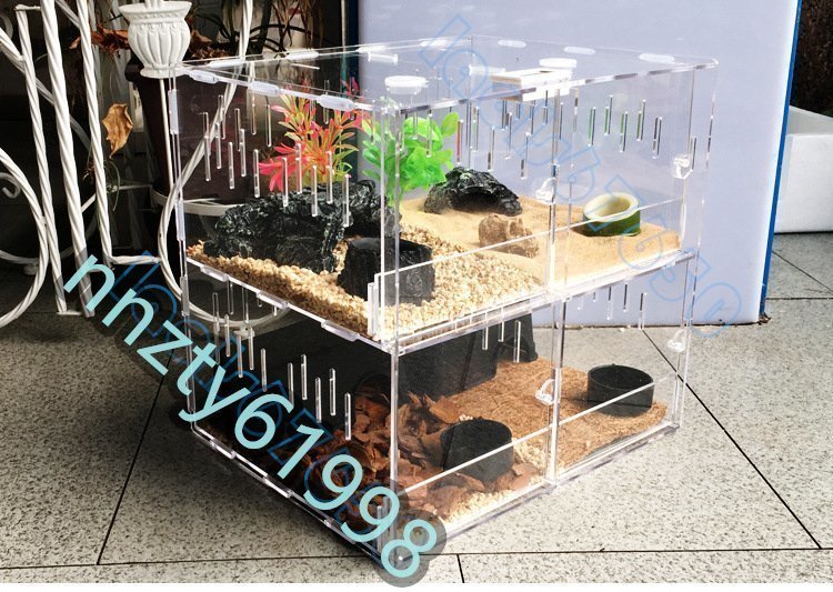  endurance & robust & practical use high class pet house reptiles amphibia lizard rep tile cage box breeding cage house construction type several .. transparent acrylic fiber made 