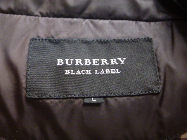 BURBERRY BLACKLABEL　ブラックレーベル　メンズ　ダウンコート　茶　サイズL　中古品・送料無料_画像4