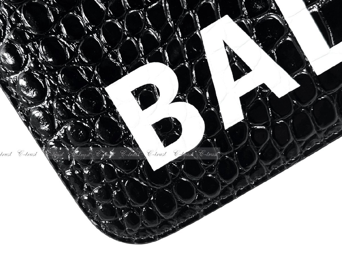 K485.. BALENCIAGA Balenciaga document ke- scratch сумка черный ko type вдавлено . Logo кожа новый товар * 1090 черный 