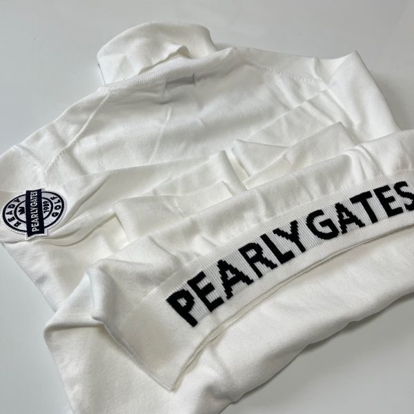 【新品・正規品】PEARLY GATES パーリーゲイツ ／メンズ　タートルネックニット (カシミヤタッチ) WH《サイズ5》_画像6