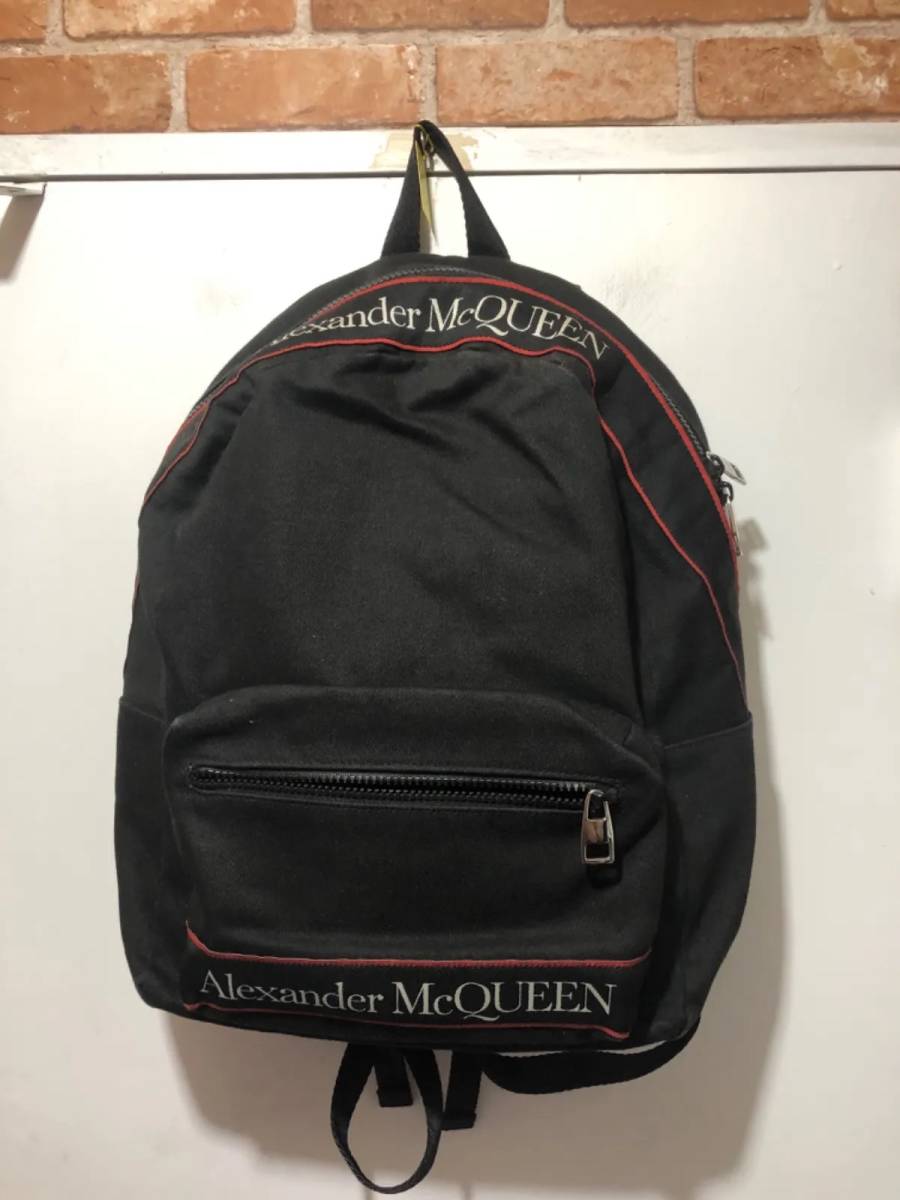 Alexander McQueen アレキサンダーマックイーン 21SS セルヴィッチバックパック ブラック　FK_画像2