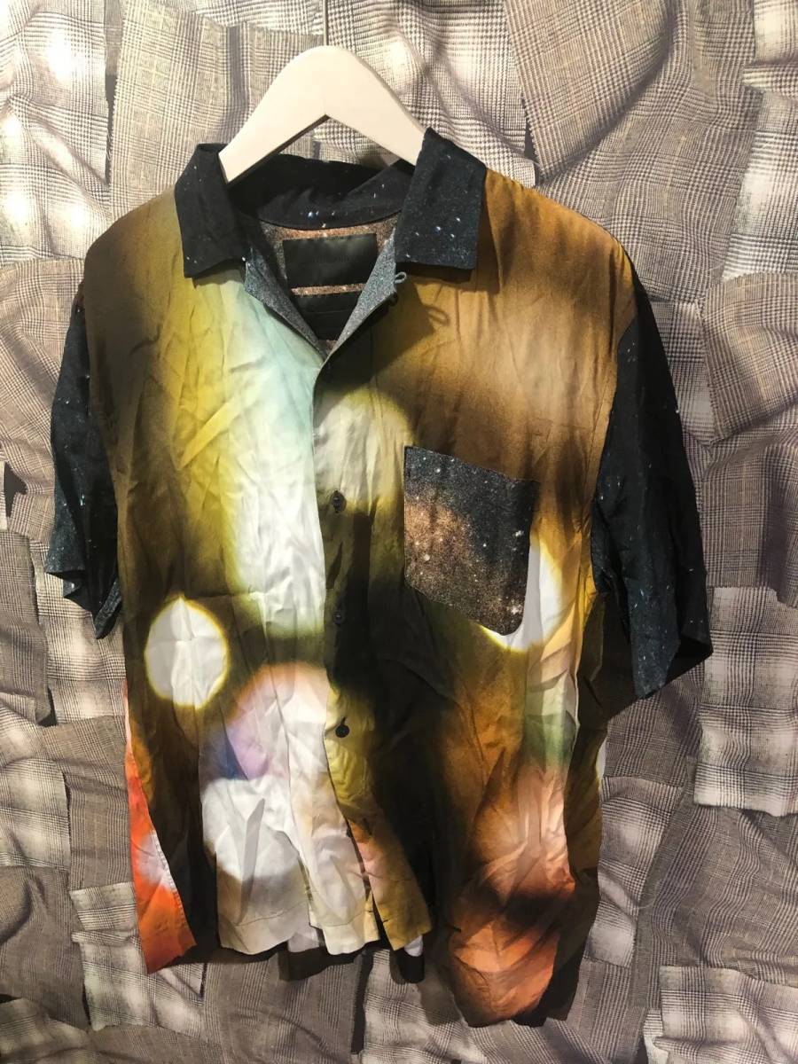 FUMITO GANRYU フミトガンリュウ Watteau pleats Hawaiian shirt レーヨンシャツ 総柄 FU3-SH-08 サイズ3 マルチカラー FK