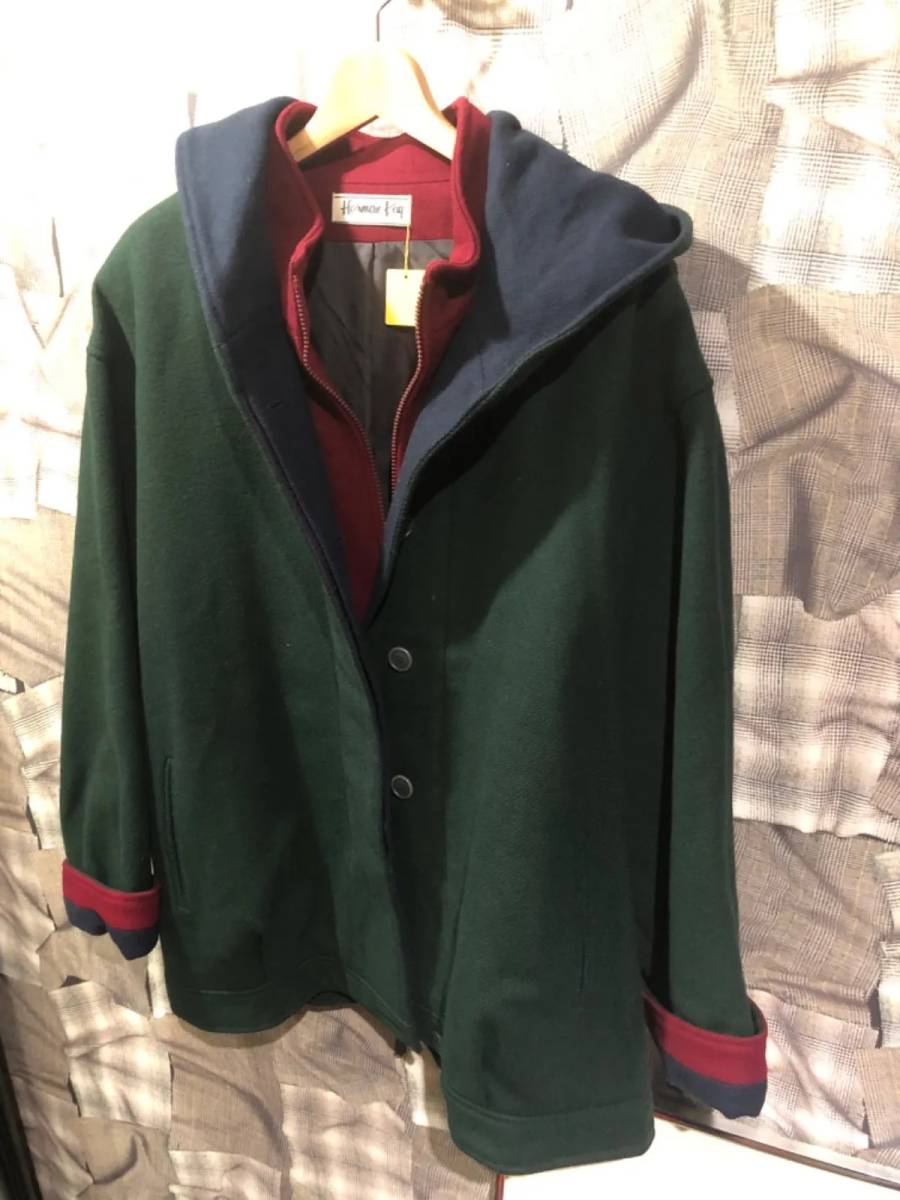 1円 ★ 古着 ★ Vintage Herman Kay BIB JACKET 古着屋で2万程度購入 ★ レイヤードジャケット グリーン　FK_画像1