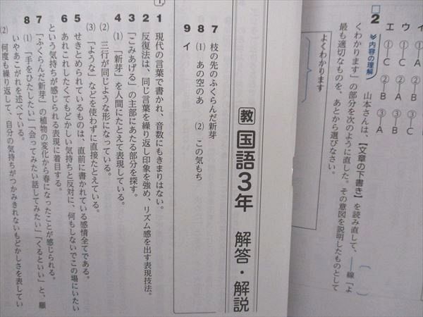 VP04-042 塾専用 中3年 教科書マスター オールマイティ Almighty 国語 教育出版準拠 状態良い 12S5B_画像5