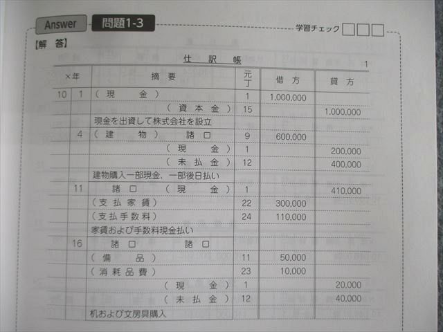 VP03-078 クレアール 日商簿記3級 テキスト/過去/問題集/講義ノート 2021年合格目標 未使用品 計4冊 44M4D_画像4