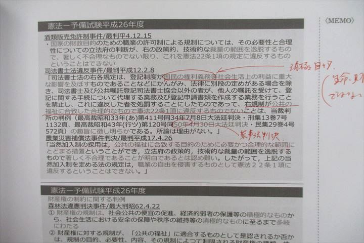 VO26-011 資格スクエア 司法試験予備試験講座 逆算思考の合格術 論文問題集/講義ノート等憲法2023年合格目標セット 9期3冊 39M4D_画像5