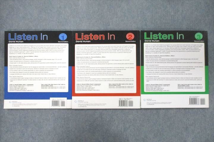 VQ26-023 センゲージラーニング Listen In BOOK1～3 状態良 計3冊 CD3枚付 25M4D_画像2