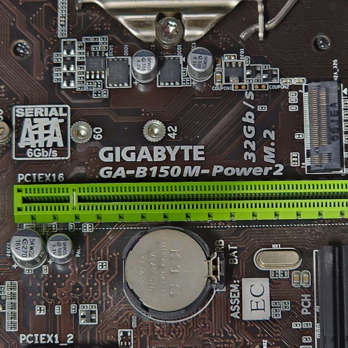 GIGABYTE GA-B150M-Power2 l LGA1151 MicroATXマザーボード 第6・7世代CPU対応 最新Bios 動作確認済 PCパーツ_画像2