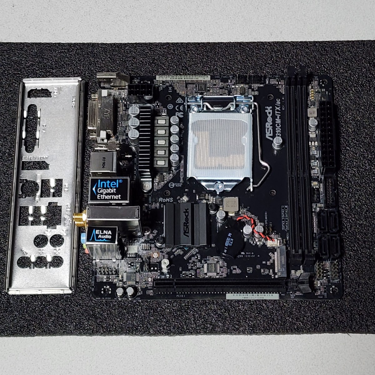 ASRock H310CM-ITX/ac IOパネル付属 LGA1151 Mini-ITXマザーボード 第8・9世代CPU対応 最新Bios 動作確認済 PCパーツ_画像1