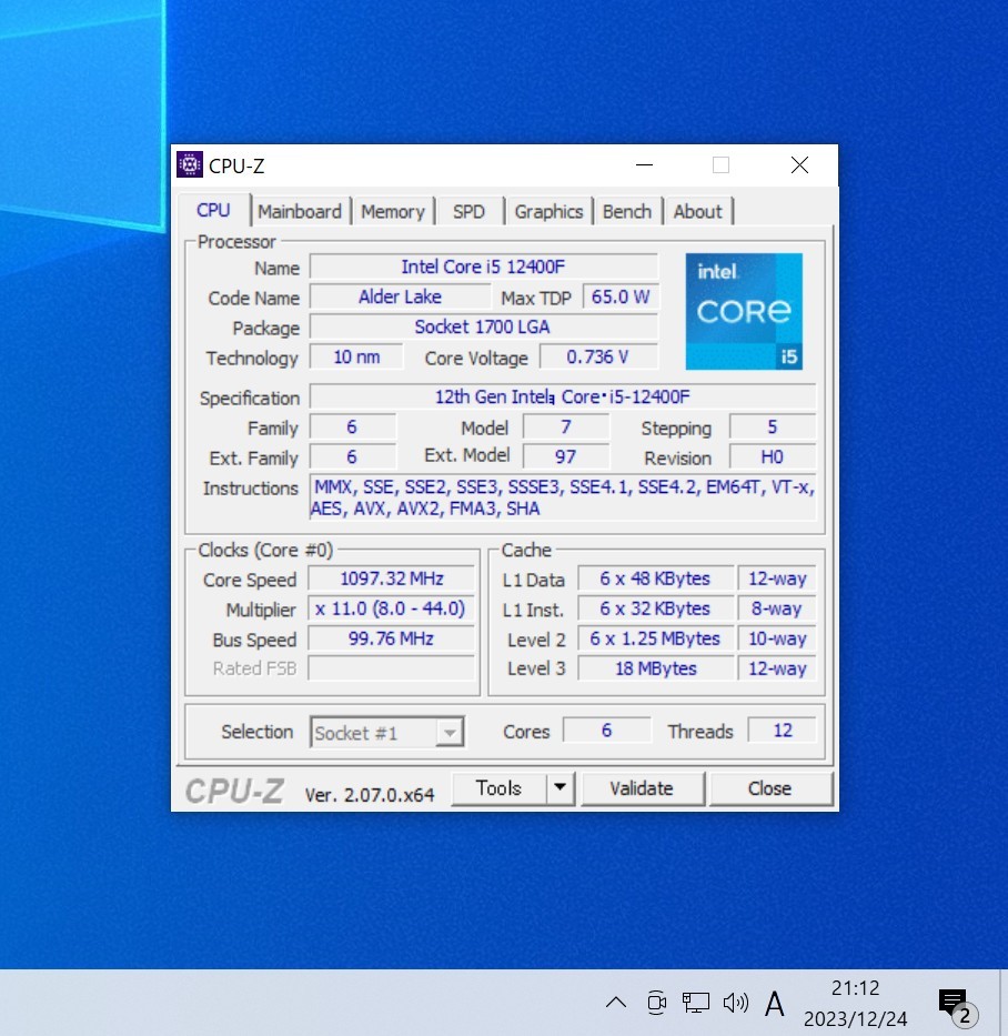 CPU Intel Core i5 12400F 2 5GHz 6コア12スレッド AlderLake PC CPU Intel Core i5 12400F 2 5GHz 6コア12スレッド AlderLake PC