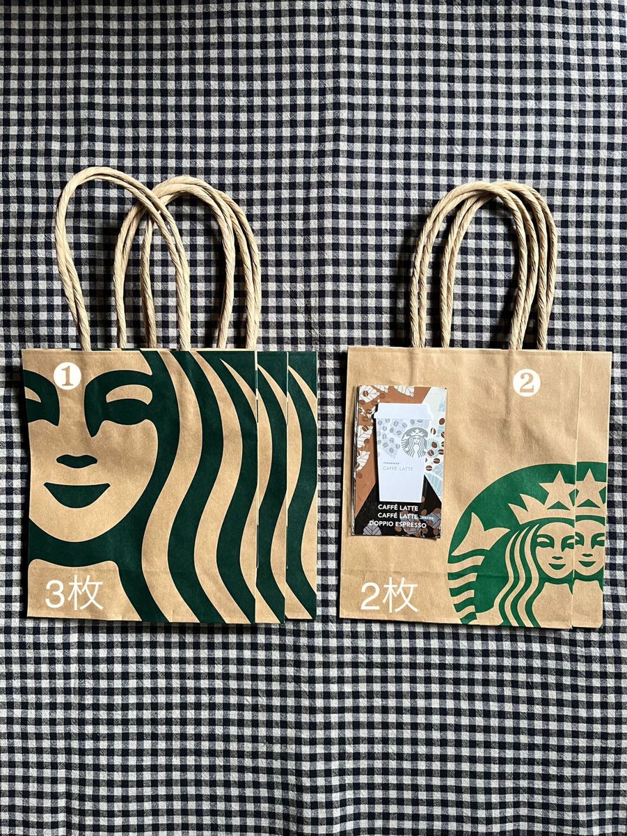 Starbucks  スターバックス　紙袋＆付箋