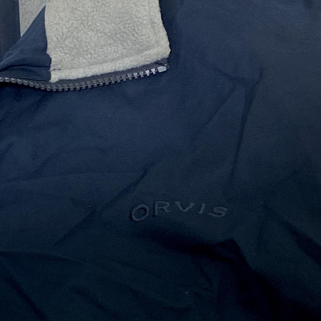 ORVIS ナイロンジャケット フルジップ 裏フリース ロゴ刺繍 f74 XXL相当