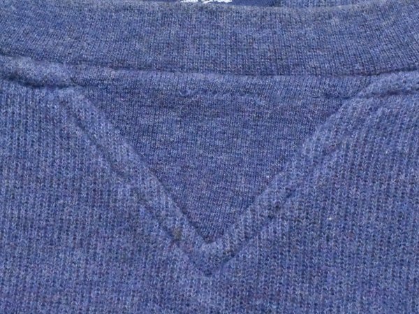 2000sUSA古着 PEBBLE BEACH 刺繍ロゴ リブ編み ニット トレーナー sizeL 紺 杢 ペブルビーチ スウェット セーター 2000年代 アメリカ Y2K_画像5
