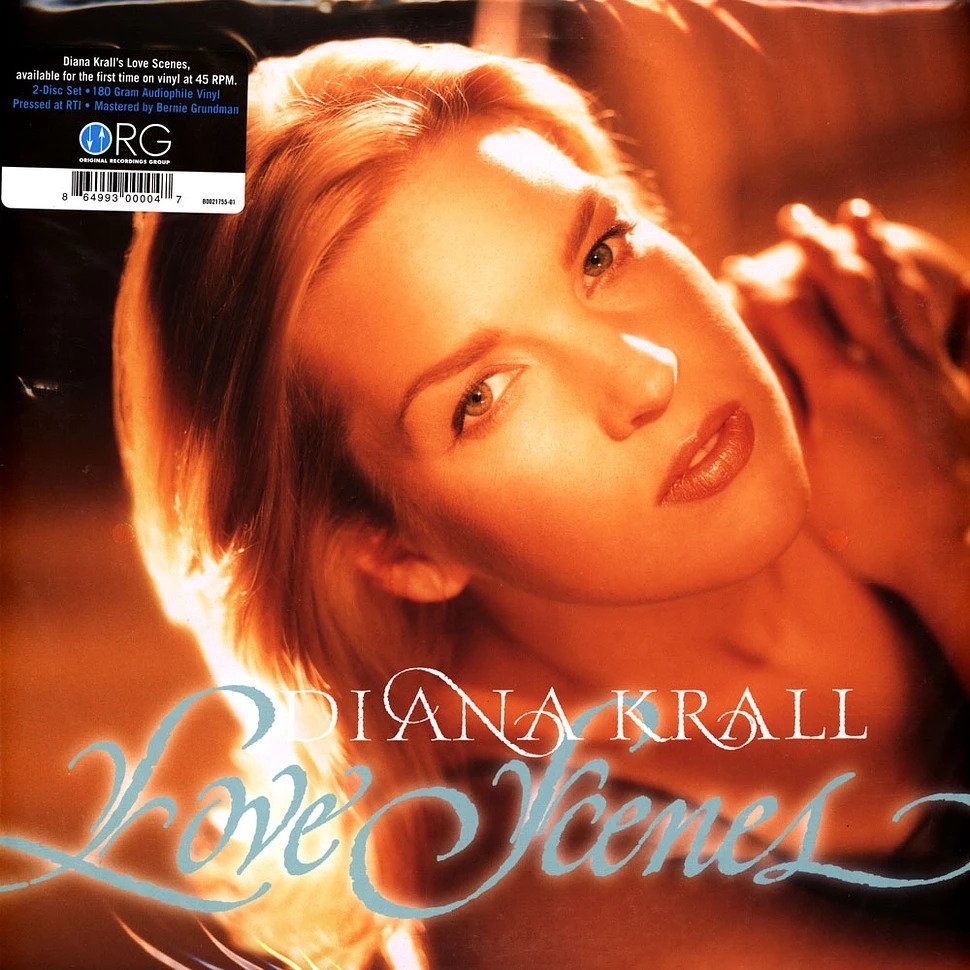 Diana Krall ダイアナ・クラール-Love Scenes ボーナス・トラック1曲追加収録限定リマスター再発45回転二枚組Audiophileアナログ・レコード