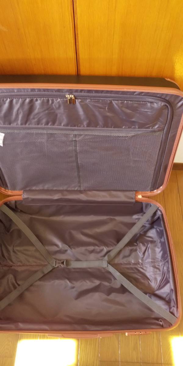 スーツケース Lサイズ 軽量 キャリーケース TSAロック おしゃれ キャリーバッグ 超軽量 大容量 大型 7-10日用 TANOBI ブラックXブラウン_画像7