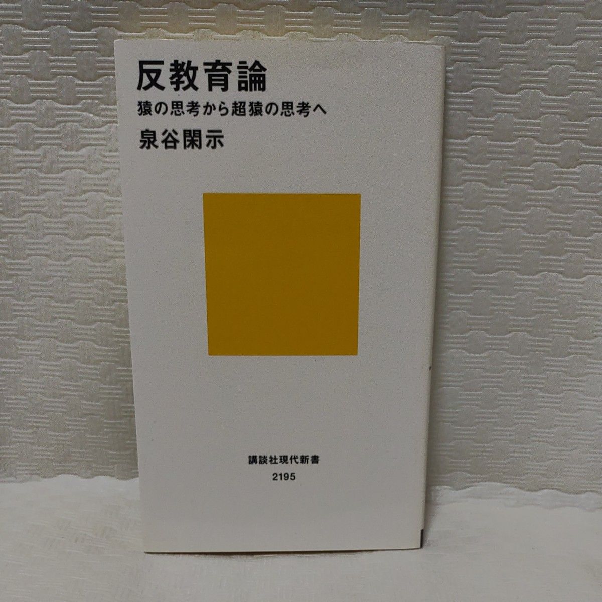 反教育論　猿の思考から超猿の思考へ （講談社現代新書　２１９５） 泉谷閑示／著