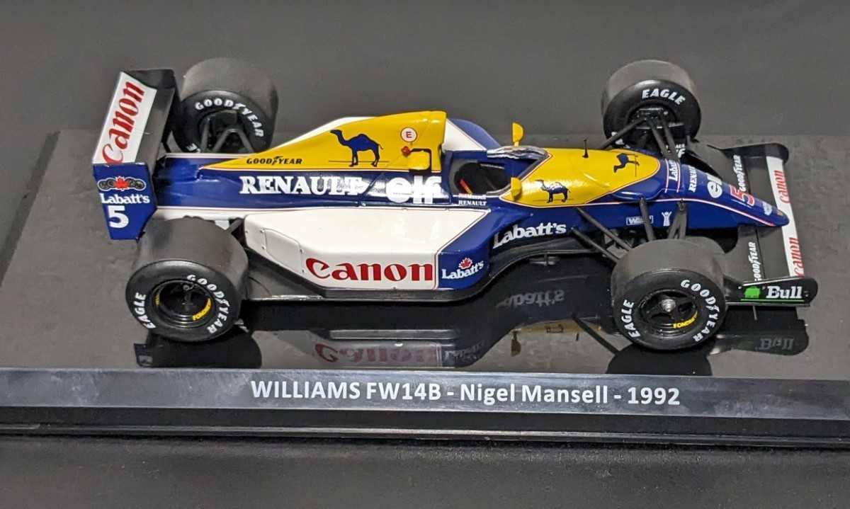 【タバコ加工済】1/24 ウィリアムズ FW14B ルノー ナイジェル・マンセル williams F1マシンコレクション 1992 デカール _画像4