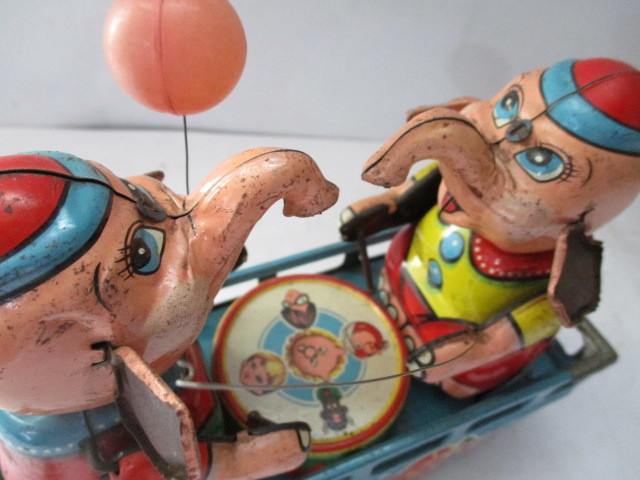 【南十字星2】122810昭和30年代　ブリキ　象　日本製　おもちゃ　資料館放出品！！_画像5