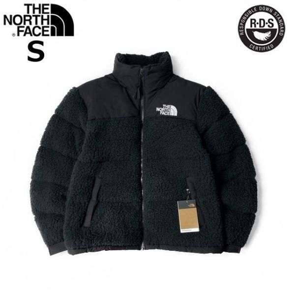 1円～!売切!【正規新品】THE NORTH FACE◆SHERPA NUPTSE JACKET ダウンジャケット ヌプシ モコモコ ロゴ刺繍 アウトドア(S)黒 190122-175_画像1