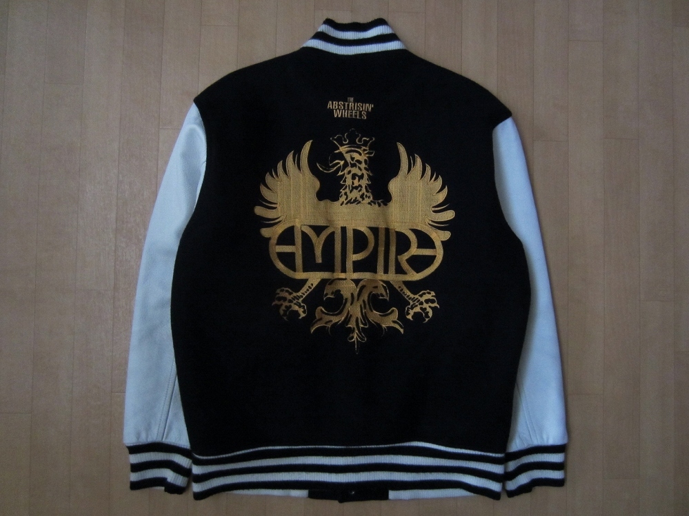 00's EMPIRE ABSTRISE コラボ 刺繍 袖革 スタジアム ジャケットM 00's EMPIRE ABSTRISE コラボ 刺繍 袖革 スタジアム ジャケットM